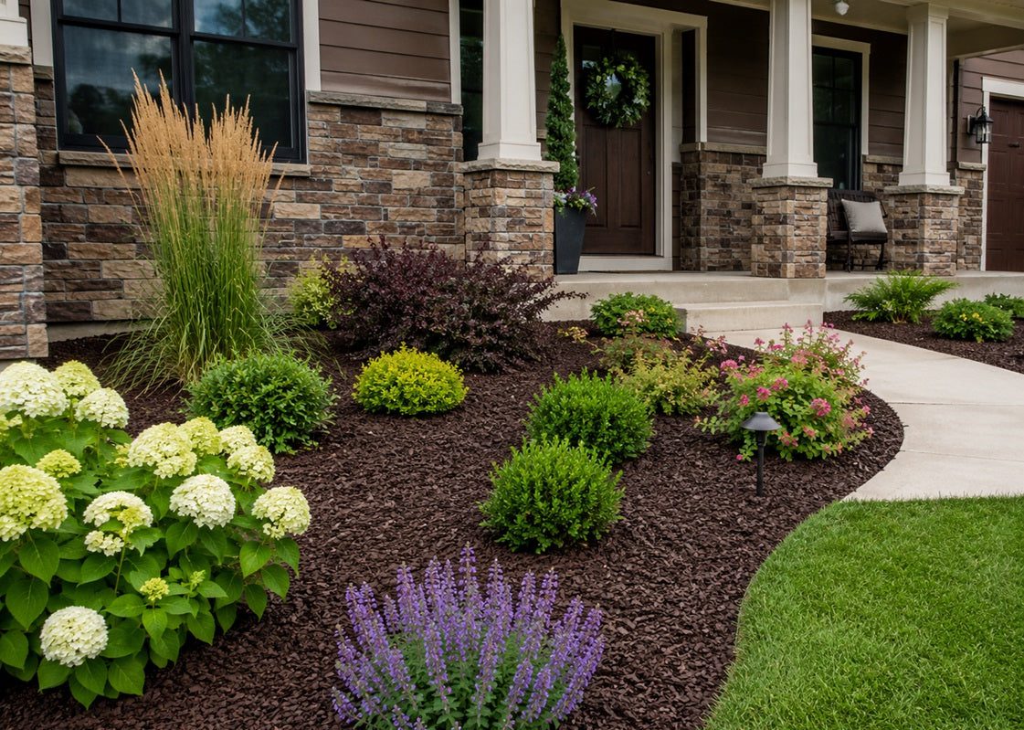 Brown Rubber Mulch for Landscaping