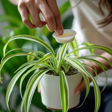 How I made homemade liquid fertilizer to grow fuller spider plants