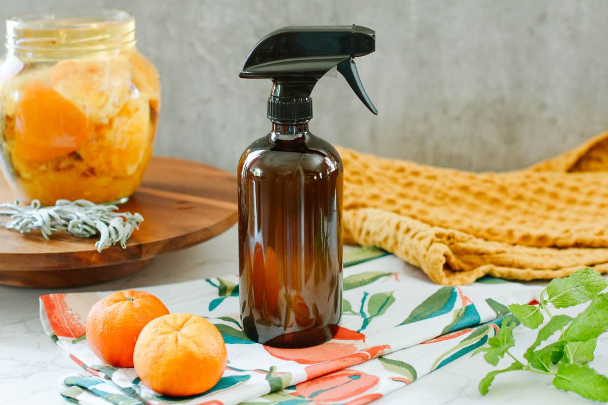 DIY Natural Orange Peel & Vinegar Cleaner | theseasidecalls.com
