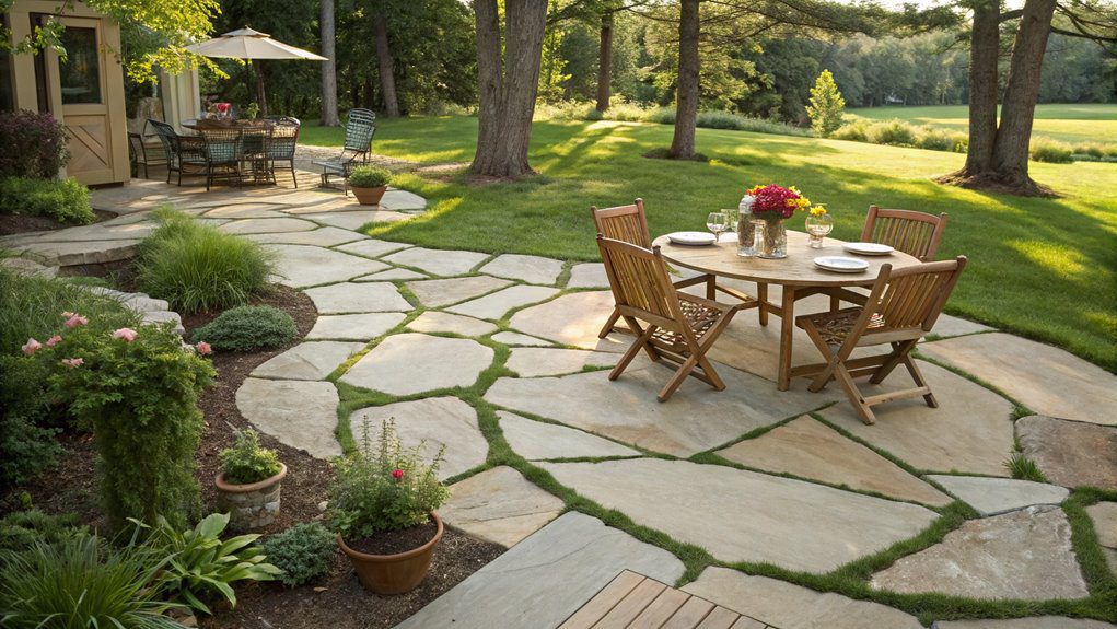 casual flagstone for landscaping