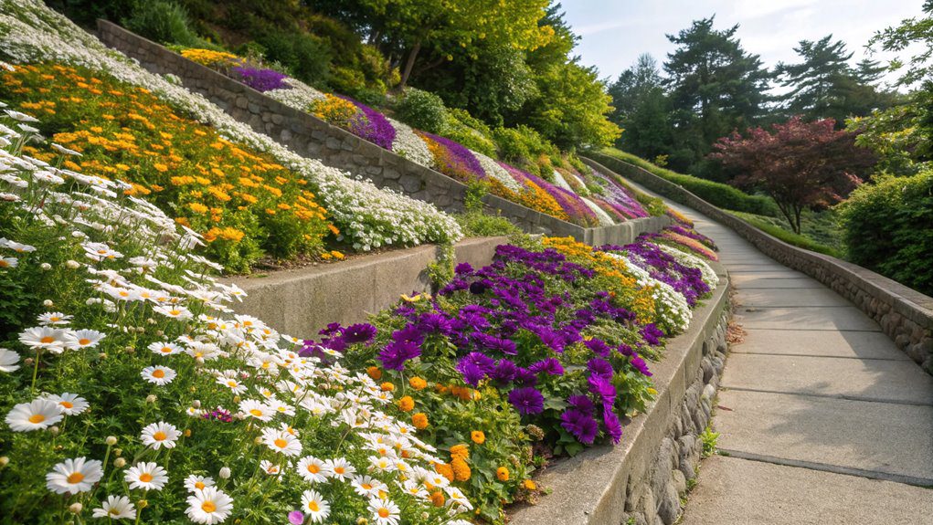 colorful plantings for slopes