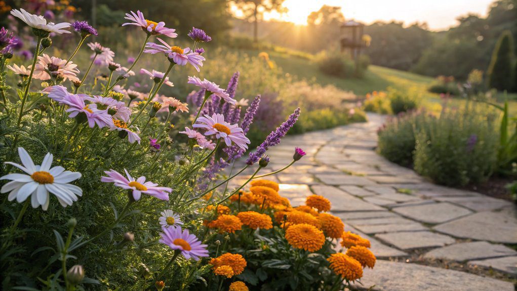 enhancing landscapes with flowers