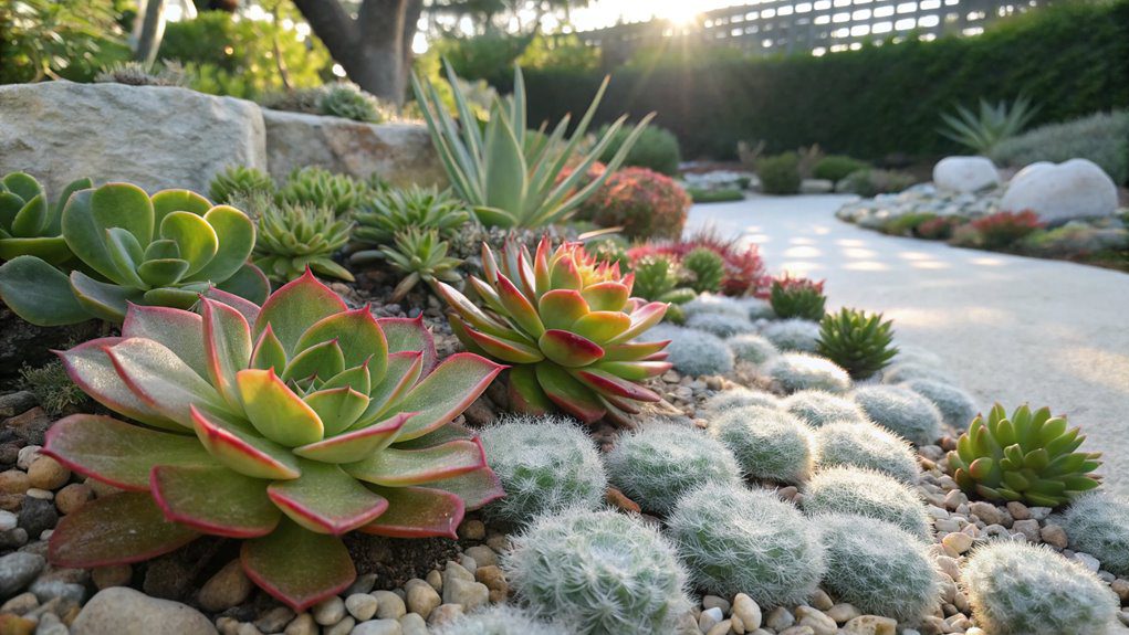 enhancing succulent landscape texture