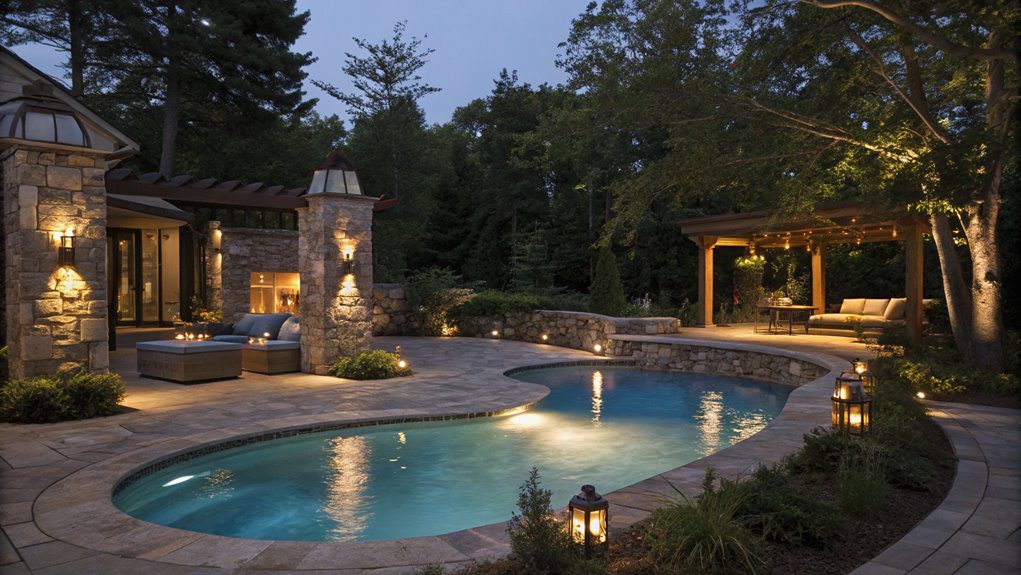evening swim ambient lighting