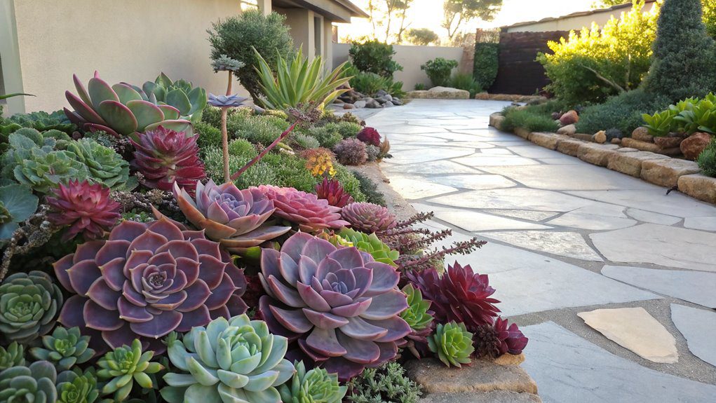 succulent garden color selection