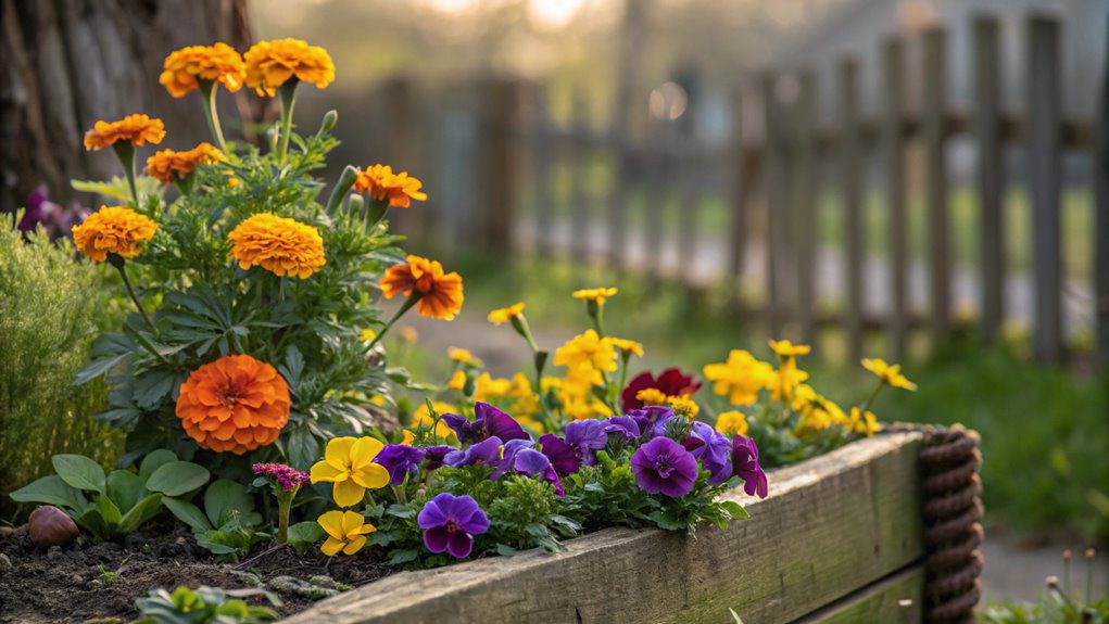 vibrant seasonal flower displays
