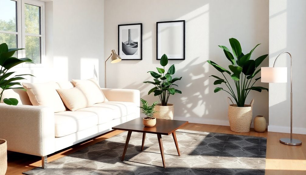 cozy loveseat corner setup