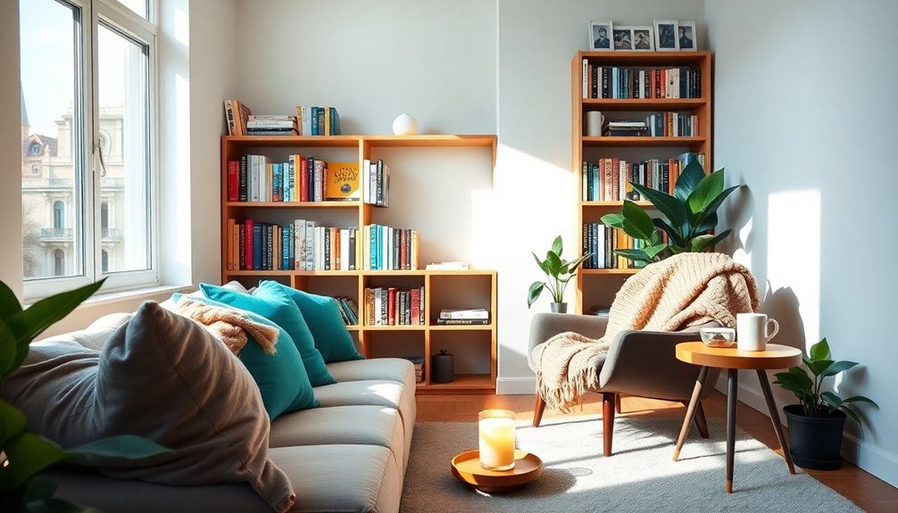 cozy reading nook setup