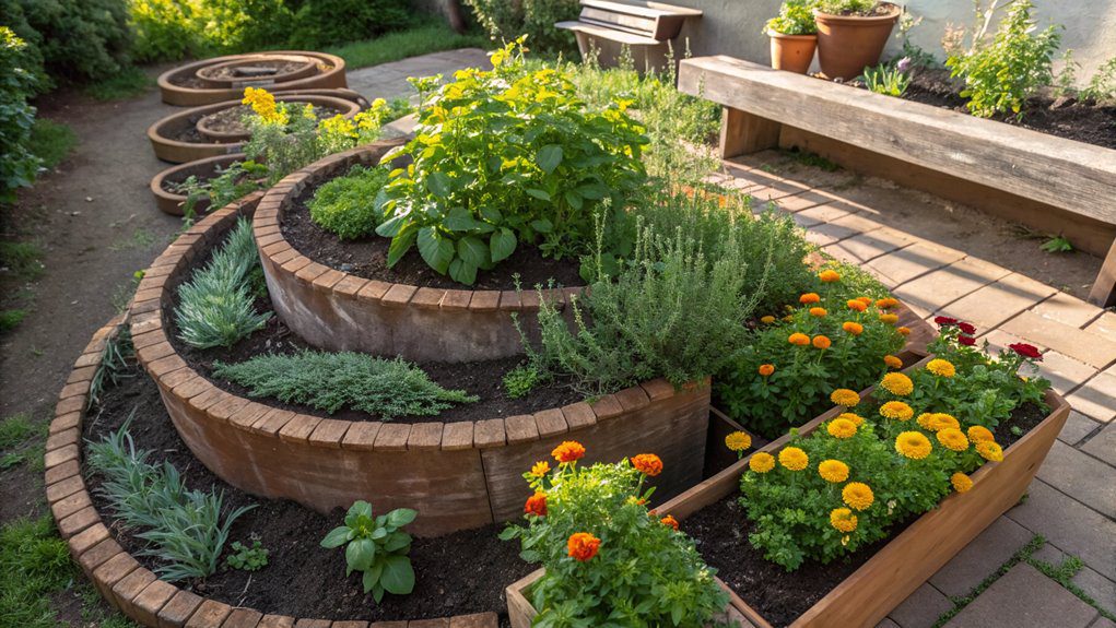 culinary herb spiral garden