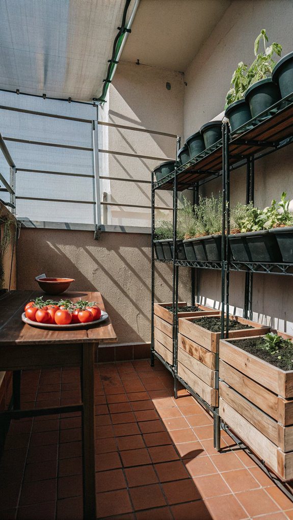 homegrown food from terrace