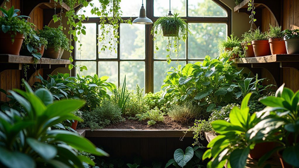 indoor gardening with illumination