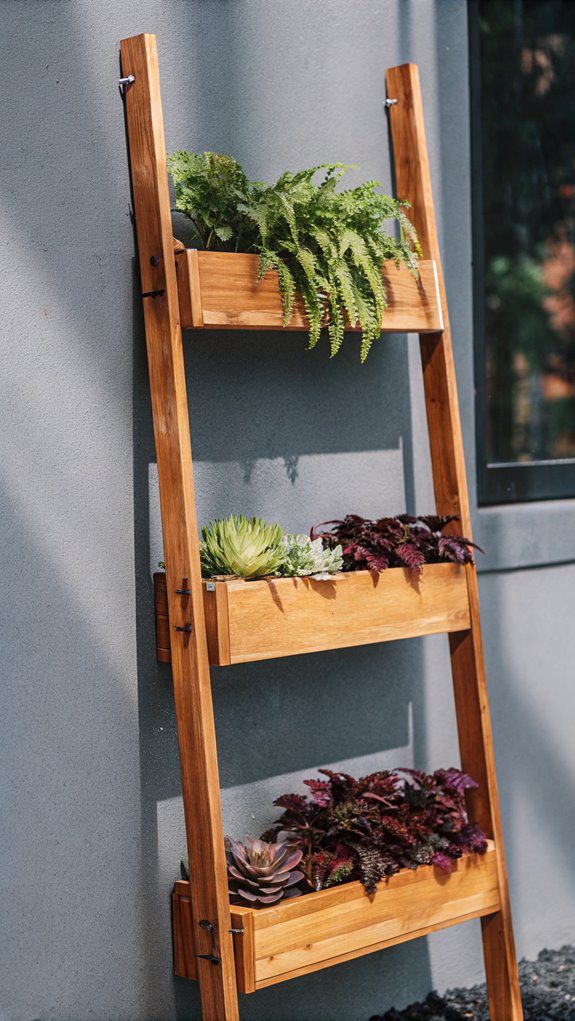 ladder for vertical gardening