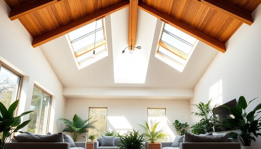 natural light through skylights