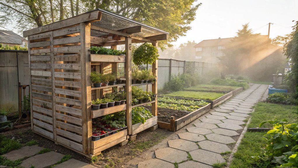sustainable gardening with pallets