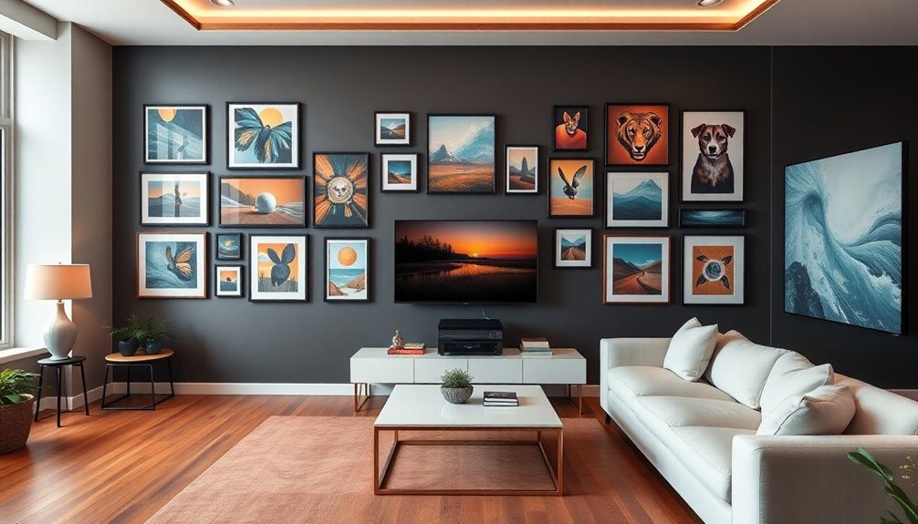 tv integrated into gallery