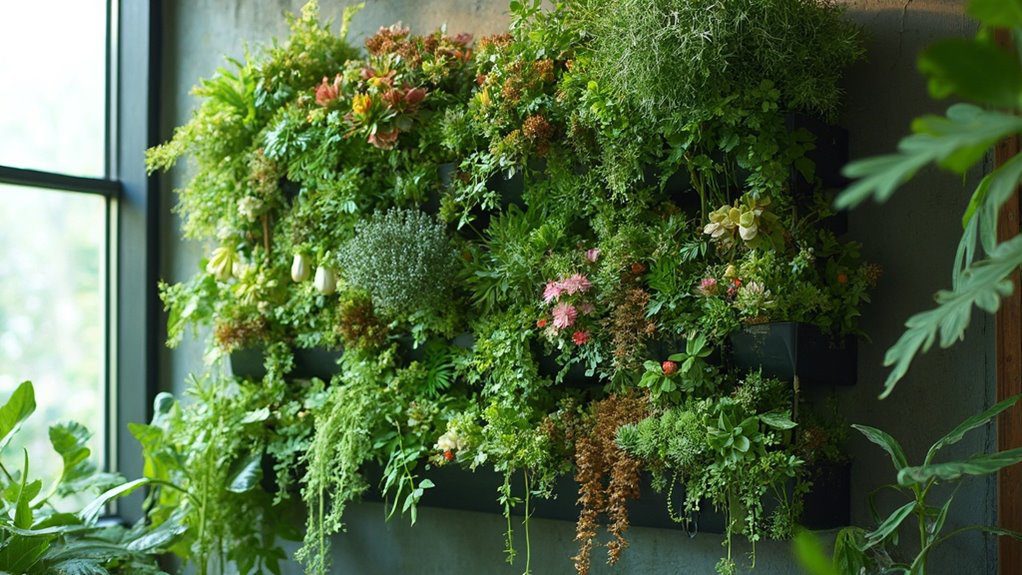 vertical garden wall display
