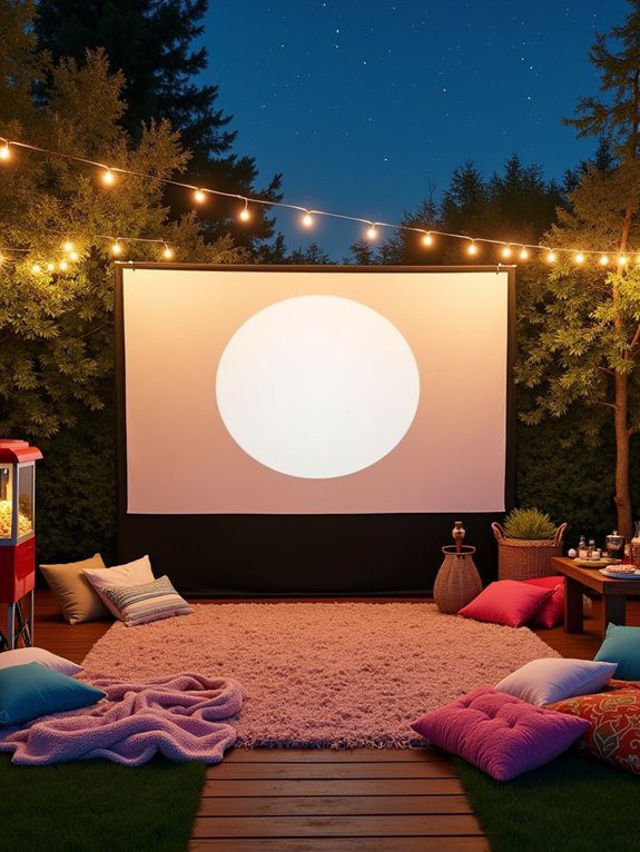 alfresco film screening arrangement