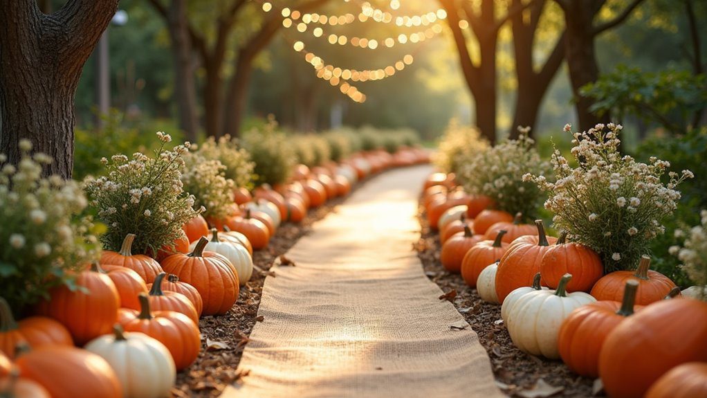 autumn harvest orange gourds