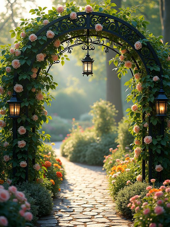 beautiful garden support structures