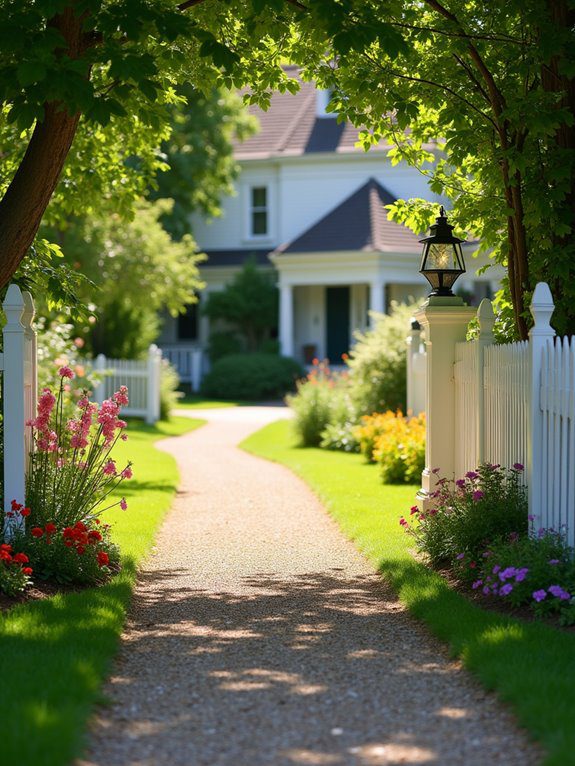 charming white wooden fences