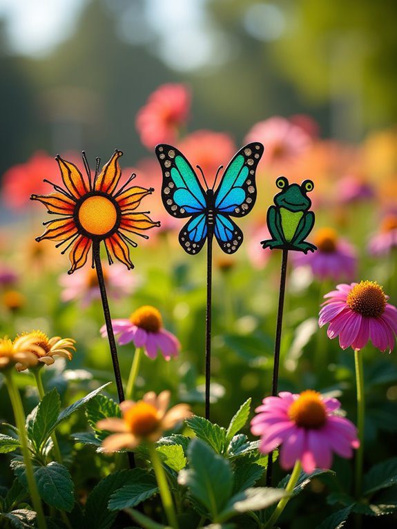 colorful outdoor garden accents
