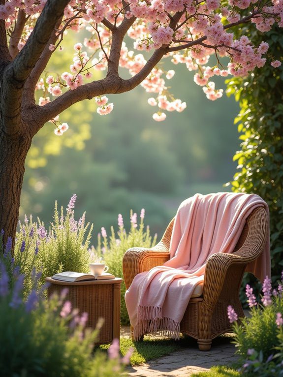 cozy illuminated reading nook