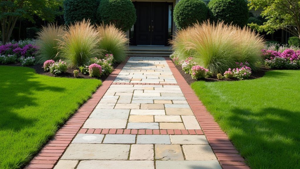 elegant brick and flagstone blend