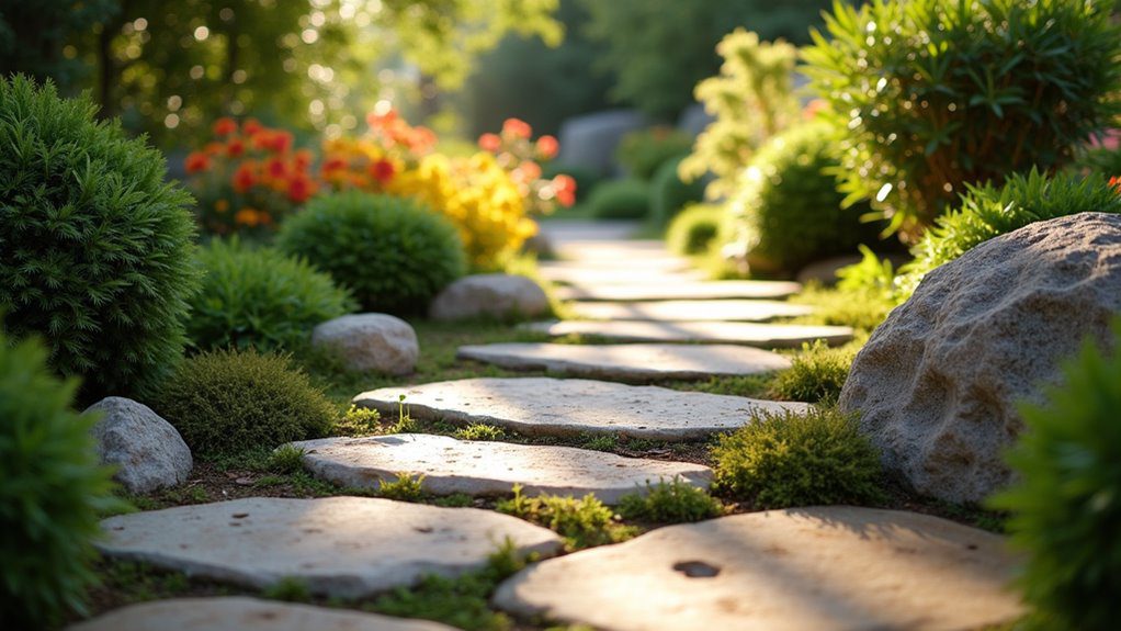 elegant outdoor stone walkways