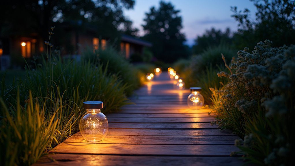 illuminated pathway by solar