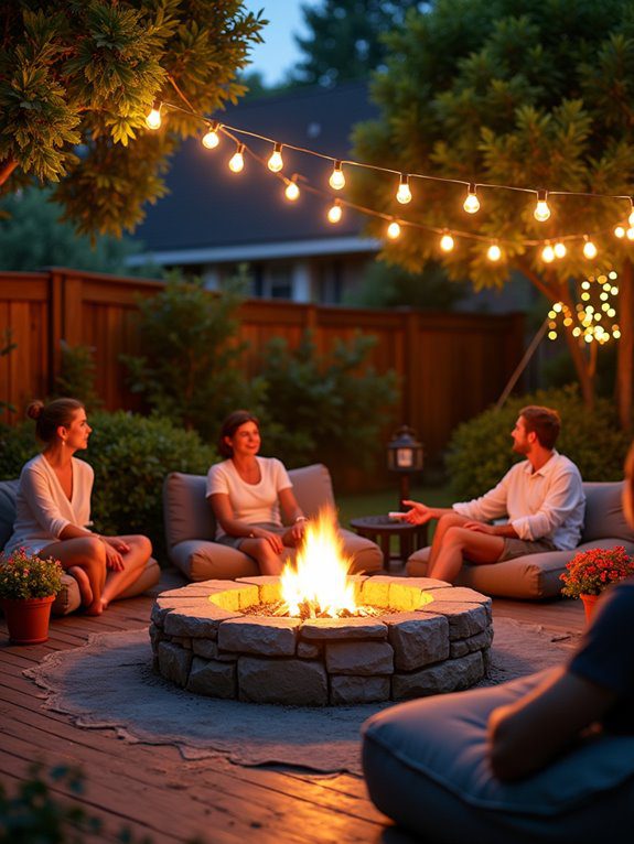 install a cozy firepit