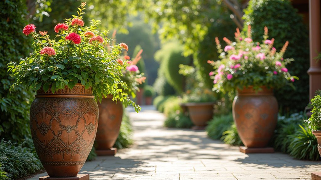 large containers as focal points