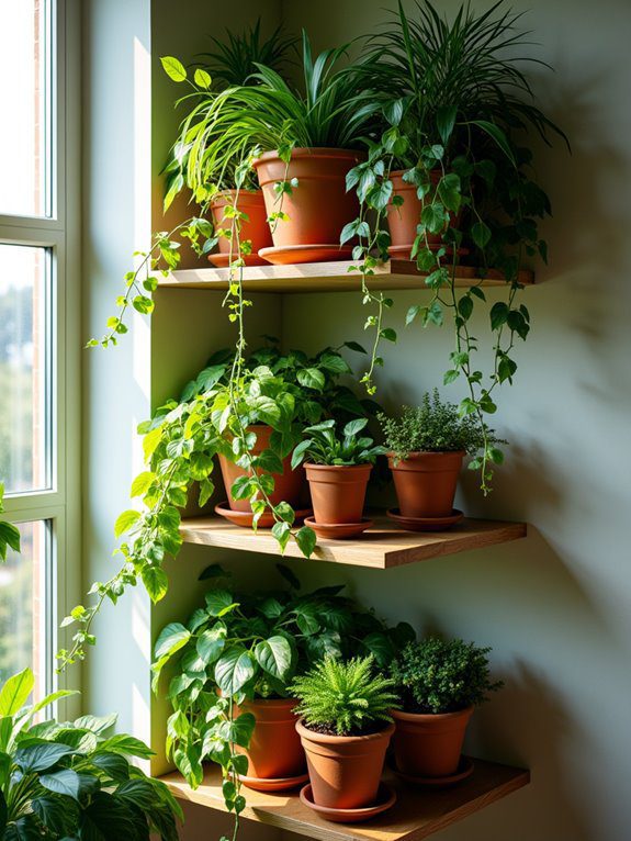 space saving plant display