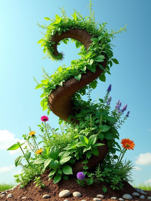 spiral garden design concept
