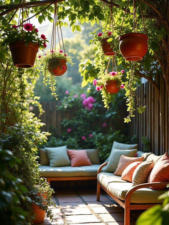 suspended decorative plant holders