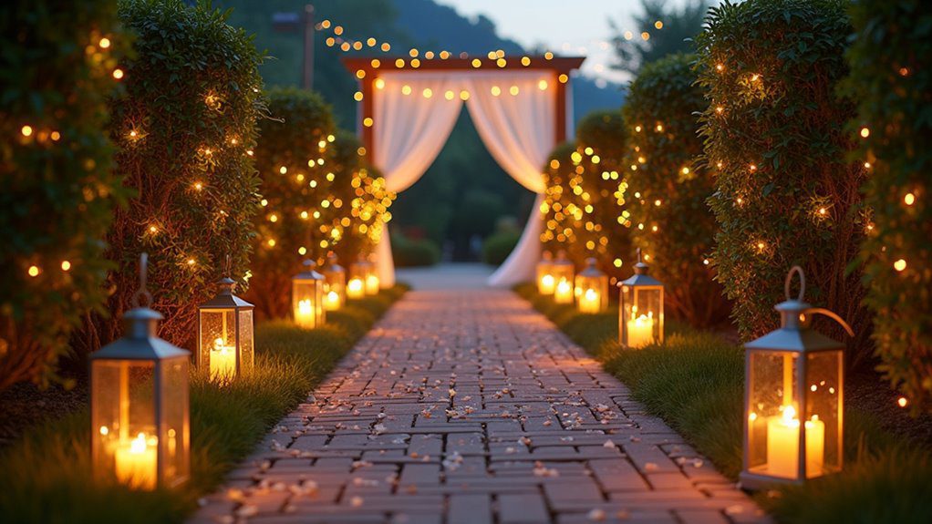 twinkling decorative string lights