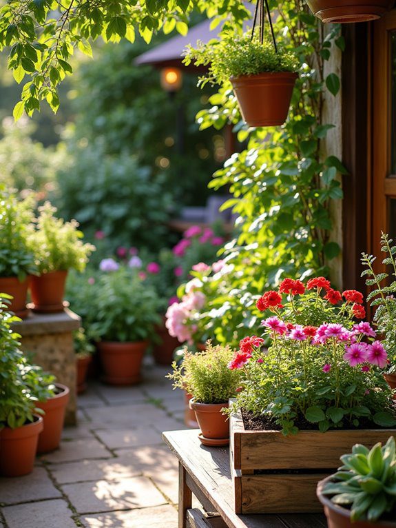 urban gardening in containers