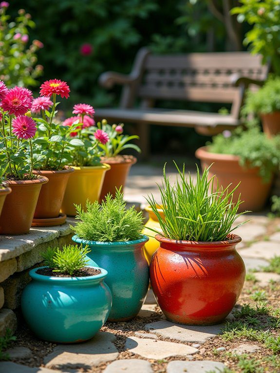 vibrant and decorative planters