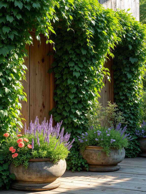 vibrant greenery on walls