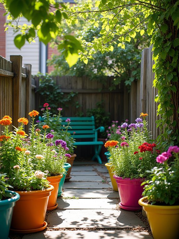 vibrant plant arrangements outdoors
