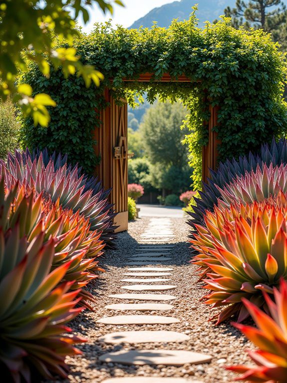 vibrant succulent garden displays