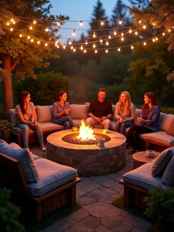 warm outdoor gathering space