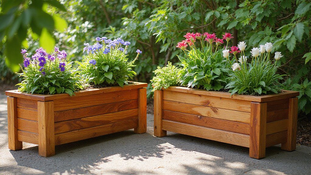cedar planter with drainage