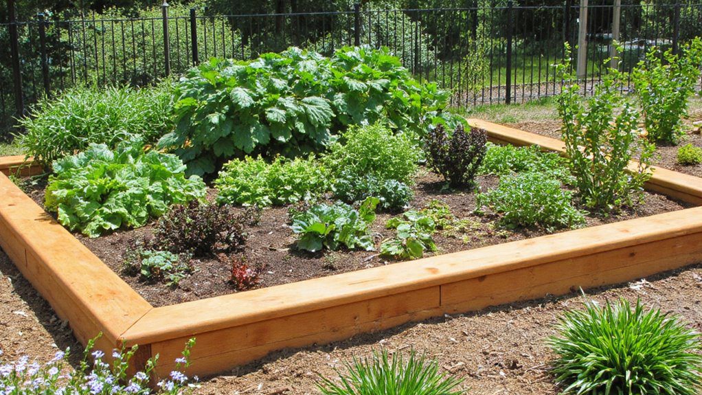 comfortable raised garden seating