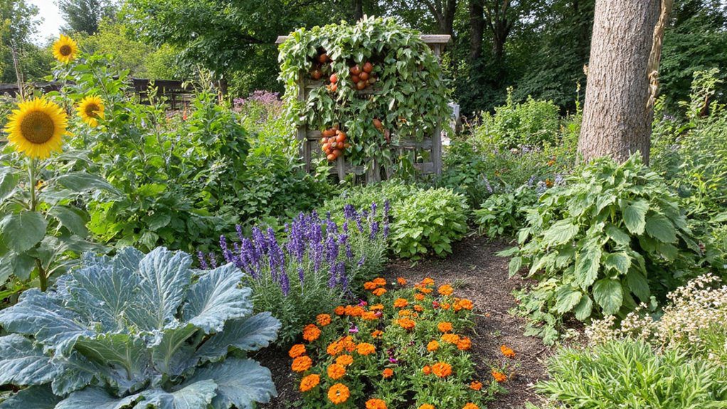 edible floral vegetable garden