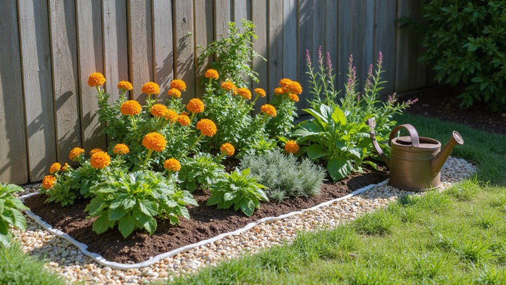 efficient triangular garden design