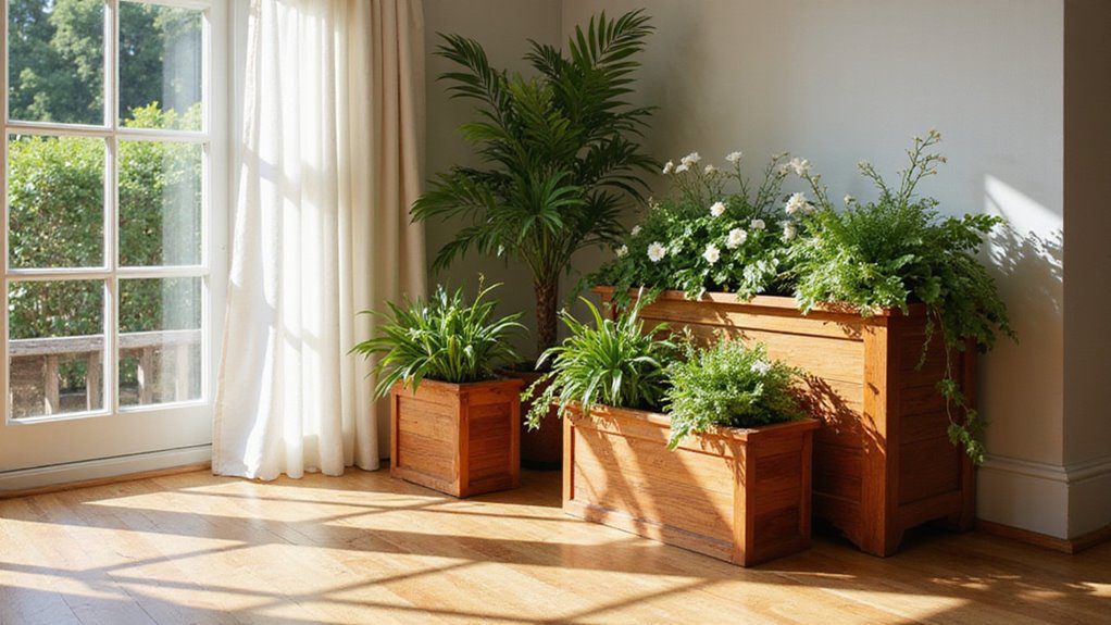 elegant indoor cedar planter