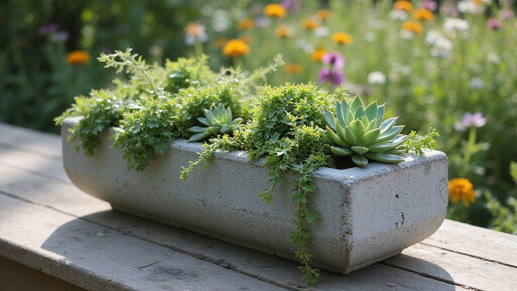 natural outdoor planter design