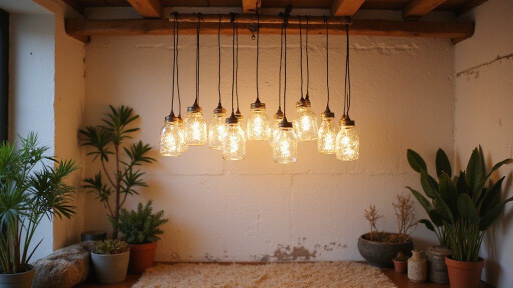 rustic glass light fixture