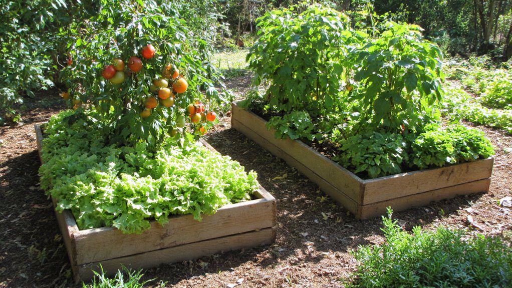 twin raised bed gardens