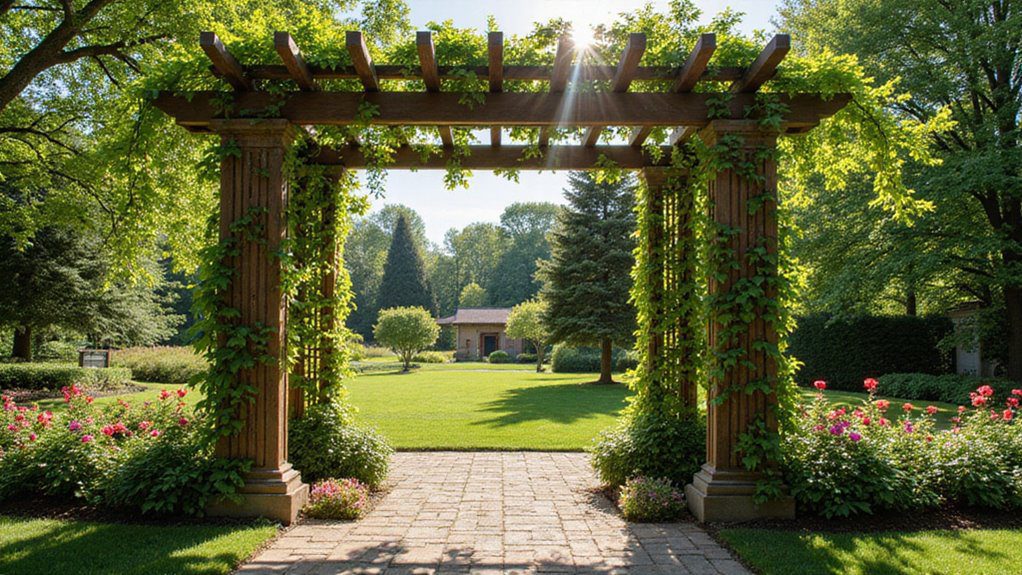 unique wooden garden trellises